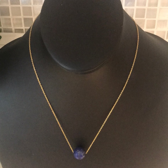 Gorjana Power Gemstone Adjustable Necklace Lapis Blue - Picture 3 of 4